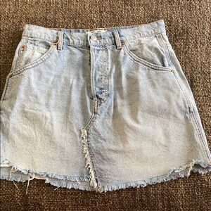 We The Free Distressed Jean Skirt
